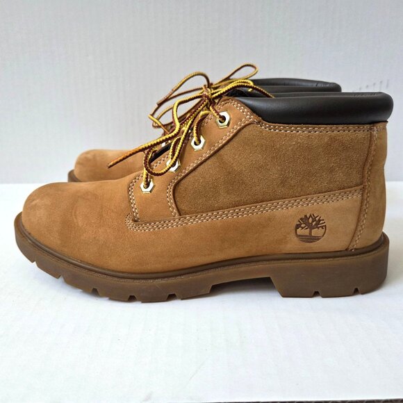 Timberland Boots Womens 8.5 Wheat Nellie Chukka Waterproof Nubuck Leather A1TXM - Picture 1 of 10
